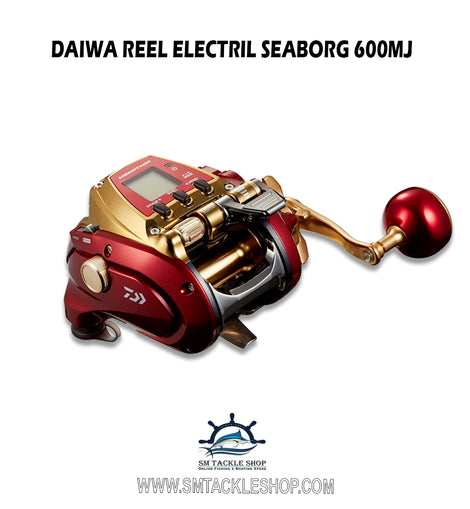 SEABORG 600MJ Fishing Electric Reel (Right Hand) - Gold/Red